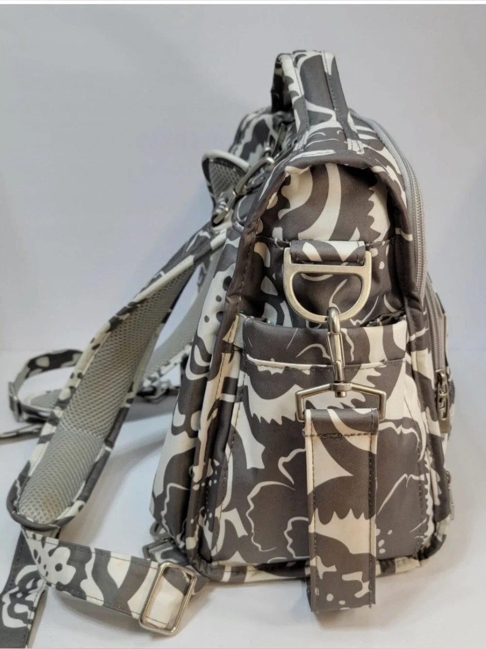 Ju-Ju-Be Floral Shoulder and Backpack Diaper Bag